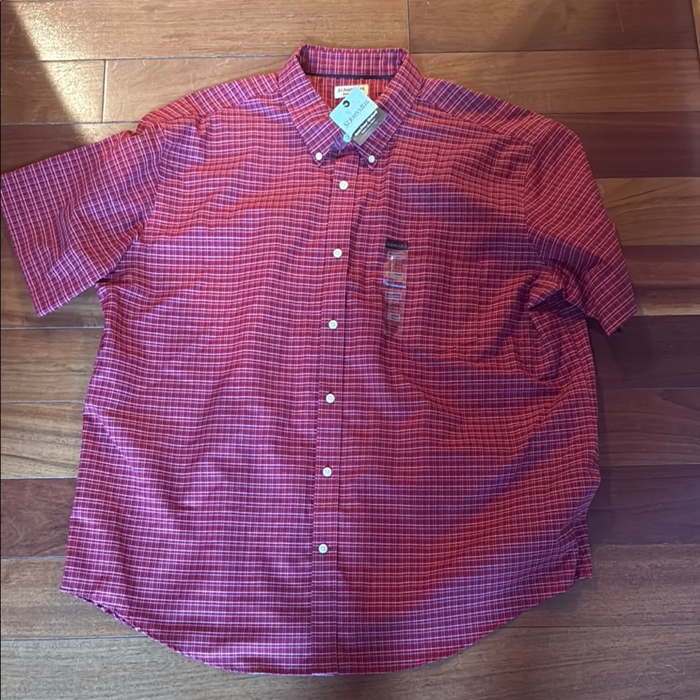St. John's Bay Red Casual Button Down Shirt